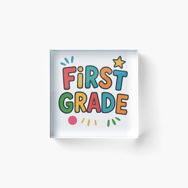 Item preview, First Grade – Bright, Bold & Fun Kids School Design designed and sold by Item Geeks.