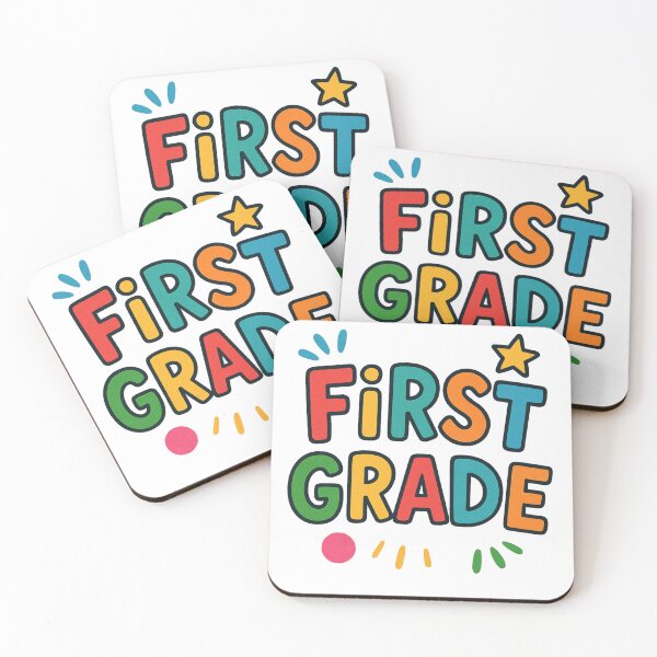 Item preview, First Grade – Bright, Bold & Fun Kids School Design designed and sold by Item Geeks.