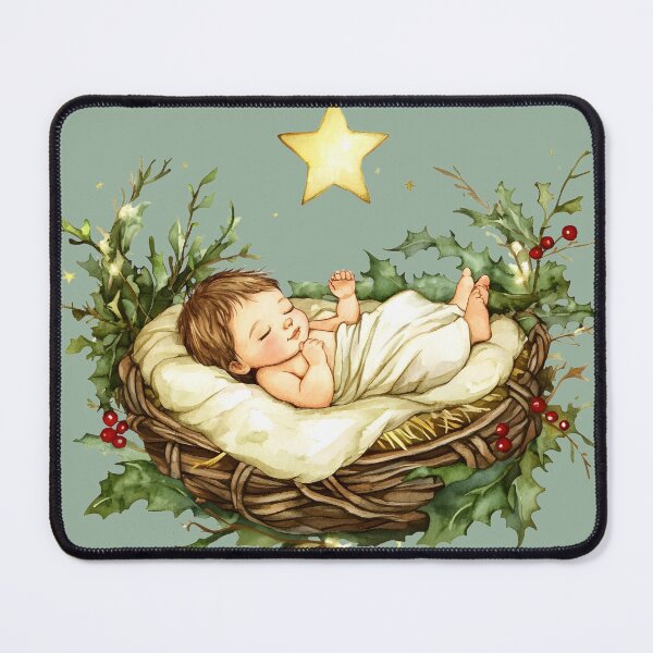 Item preview, Nativity Scene Christmas Jesus in Manger in Bethlehem designed and sold by tanabe.