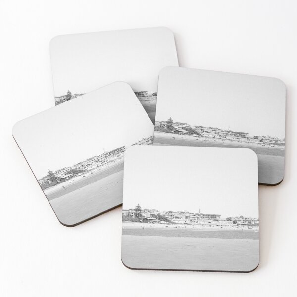 Item preview, Monochrome Beachfront Ayamonte Spain designed and sold by eddiebarronshop.
