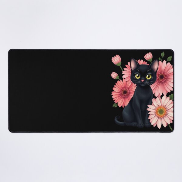 Item preview, Black cat with flowers n.9 designed and sold by Filotecnia.