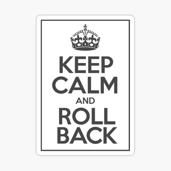 Vista previa del artículo con la obra «Keep Calm And Rollback», diseñado y vendido por Caldofran.