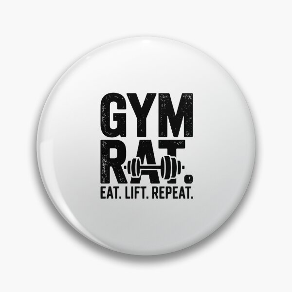 Item preview, Gym Rat Eat Lift Repeat Vintage Weightlifting T-Shirt Design designed and sold by Enea Kelo.