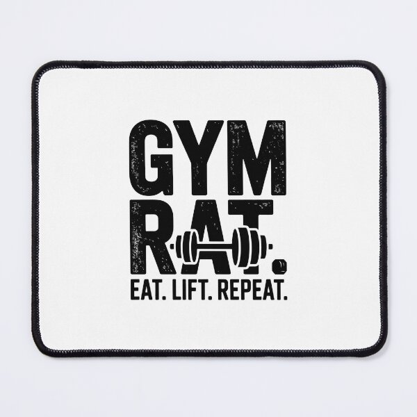 Item preview, Gym Rat Eat Lift Repeat Vintage Weightlifting T-Shirt Design designed and sold by Enea Kelo.