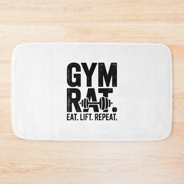 Item preview, Gym Rat Eat Lift Repeat Vintage Weightlifting T-Shirt Design designed and sold by Enea Kelo.