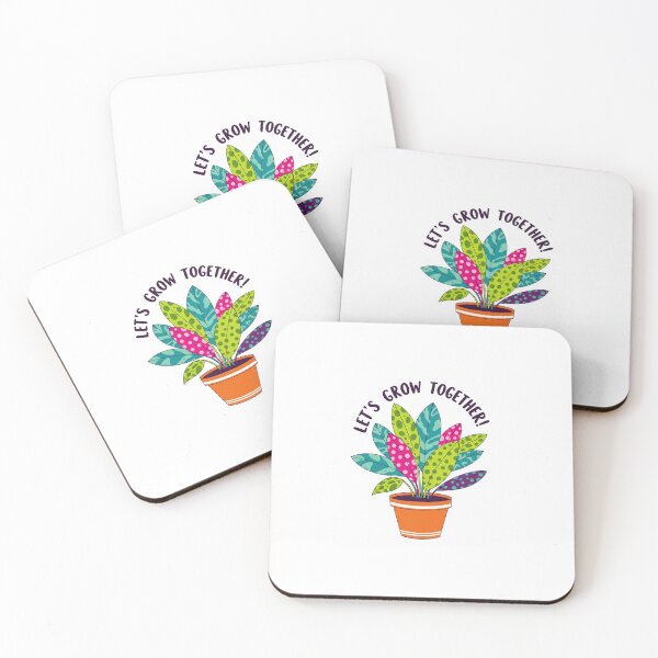 Item preview, Funky Plant “Let’s Grow Together” Sticker designed and sold by The Vibe.
