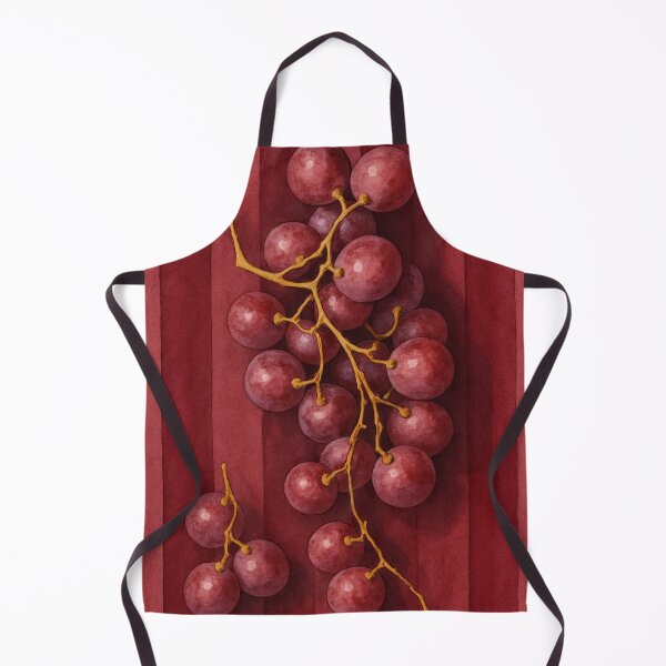 Item preview, Uvas tono sobre tono | Bodegón en acuarela con rayas verticales designed and sold by Pacika.