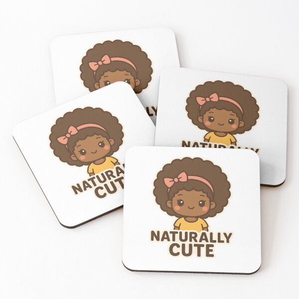 Item preview, Naturally Cute – Afrocentric Kawaii Afro Girl Sticker designed and sold by OsasChild.