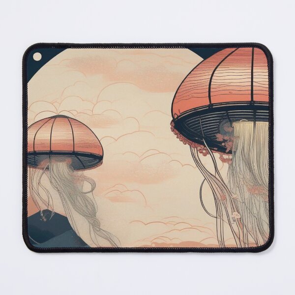 Item preview, Surreal Ukiyo-e Jellyfish – Japanese Ocean Fantasy Poster designed and sold by Vandy Fullam.