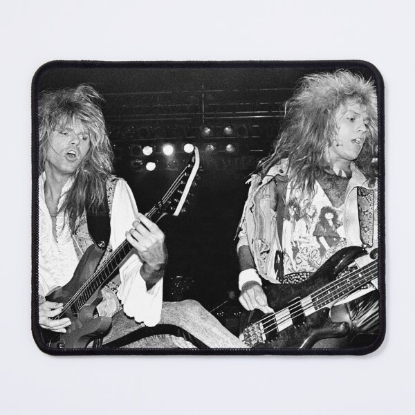Item preview, Adrian Vandenberg and Rudy Sarzo - Whitesnake - BW Photograph designed and sold by ConcertImages.