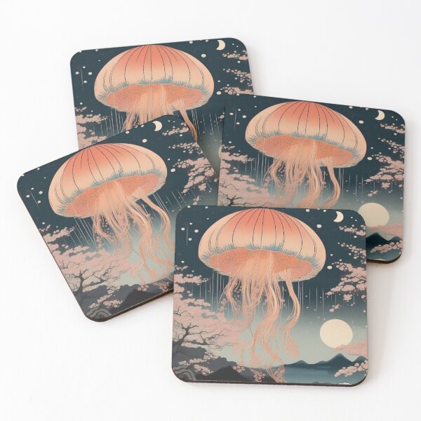 Item preview, Floating Jellyfish Spirits – Traditional Japanese Myth Design designed and sold by Vandy Fullam.