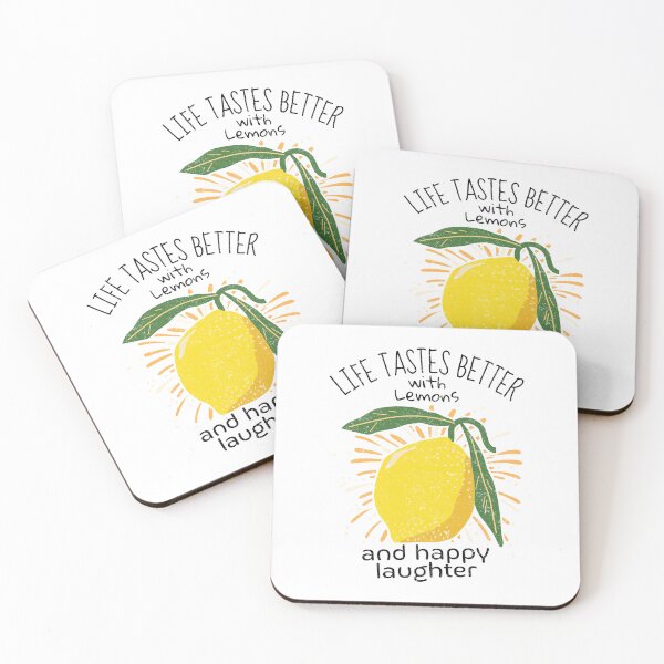 Item preview, Yellow Lemon with Green Leaves on Black designed and sold by SplashTastic.