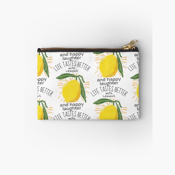 Item preview, Yellow Lemon with Green Leaves on Black designed and sold by SplashTastic.