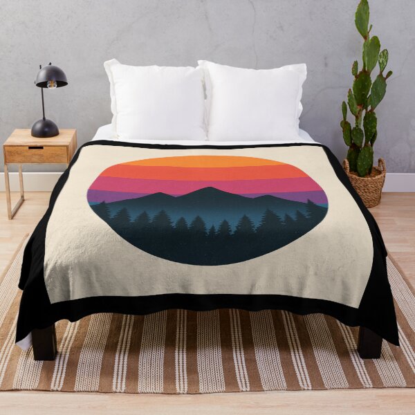 Item preview, Retro Sunset Mountain Silhouette Vintage Aesthetic Design designed and sold by DesignsMjB.