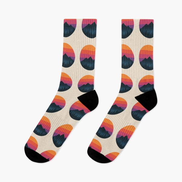 Item preview, Retro Sunset Mountain Silhouette Vintage Aesthetic Design designed and sold by DesignsMjB.