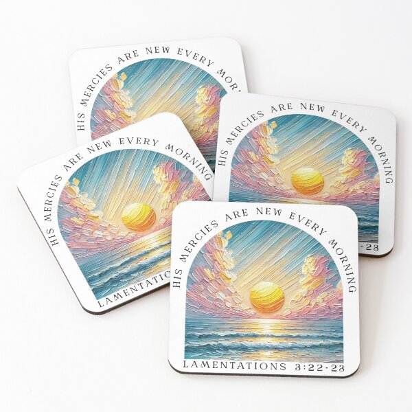 Item preview, His Mercies Are New Every Morning Christian Bible Verse Faith Inspiration designed and sold by LessIsLoud.