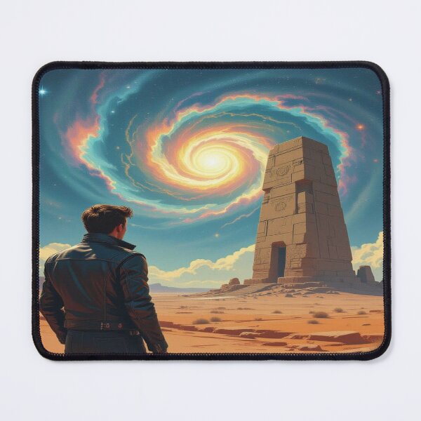 Item preview, Cosmic Rebel – Leather jacket, desert wind & a spiral sky full of secrets designed and sold by FotoworldEdel.