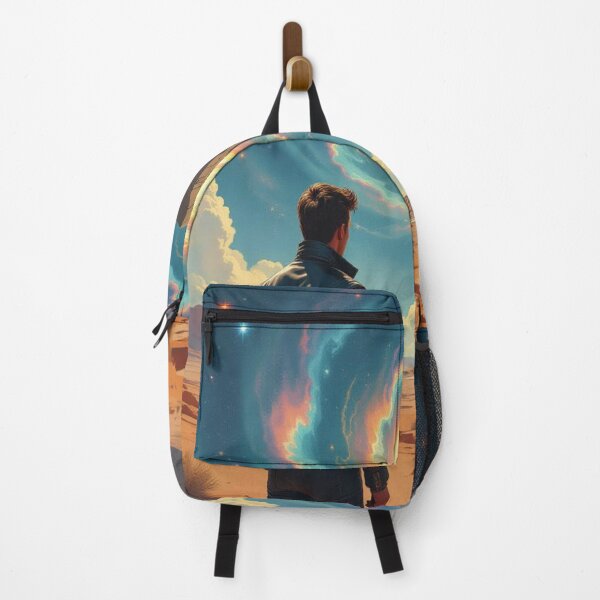 Item preview, Cosmic Rebel – Leather jacket, desert wind & a spiral sky full of secrets designed and sold by FotoworldEdel.