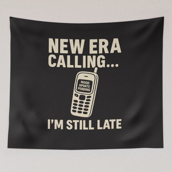 Item preview, New Era Calling I’m Still Late T-Shirt – Retro Nokia Meme Funny Mood Update Tee designed and sold by NovivoPrints.