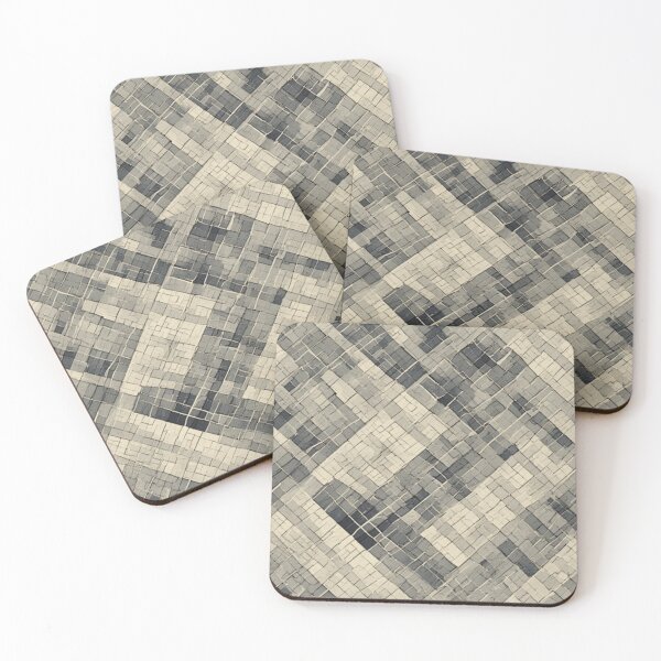Item preview, Diagonal Mosaic Grid: Neutral Geometric Tile designed and sold by Virtuals1.