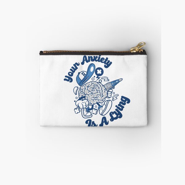 Item preview, Your anxiety is a lying - Funny motivational Saying Mascot Brain adhd designed and sold by SkeletonsDanger.