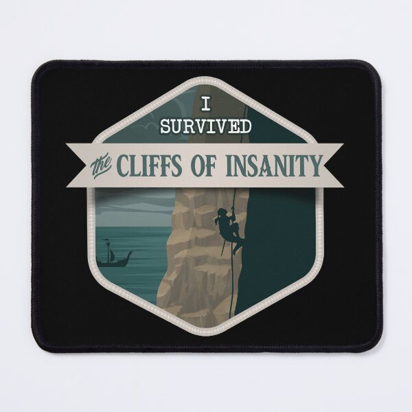 Item preview, I Survived the Cliffs of Insanity Merit Badge designed and sold by ninthstreet.