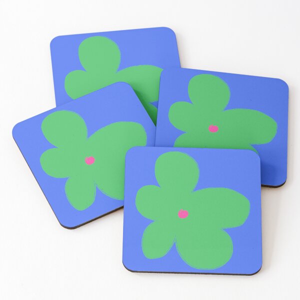 Item preview, Green pop art big flower with magenta center designed and sold by strokes and splashes.