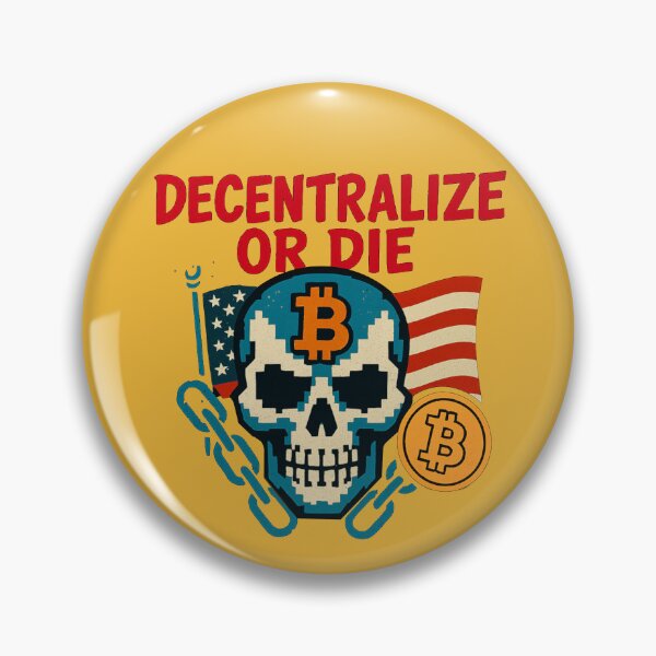 Item preview, Decentralize or Die – Crypto Skull Rebellion Design designed and sold by BitCrop.