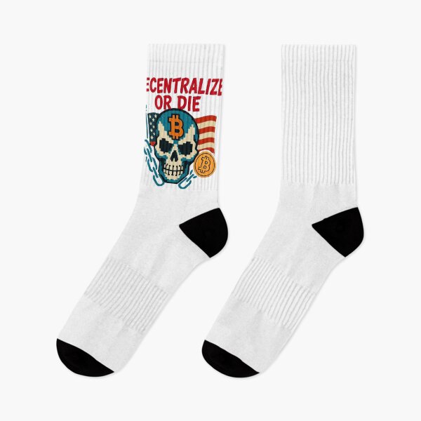 Item preview, Decentralize or Die – Crypto Skull Rebellion Design designed and sold by BitCrop.