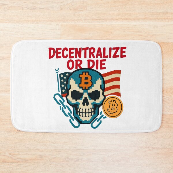 Item preview, Decentralize or Die – Crypto Skull Rebellion Design designed and sold by BitCrop.