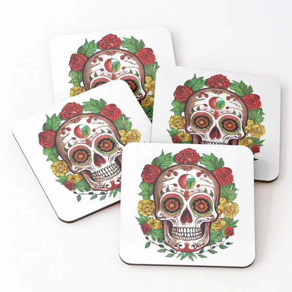 Item preview, mexican flag Día de los Muertos Flag Fusion designed and sold by Uglyandcute.