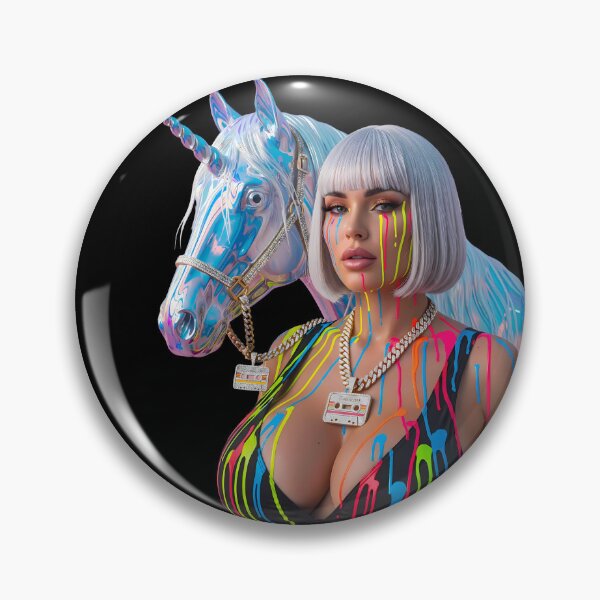 Item preview, Neon Unicorn Cassette Queen | Retro 80s designed and sold by WHITE FLAME PRINTS.