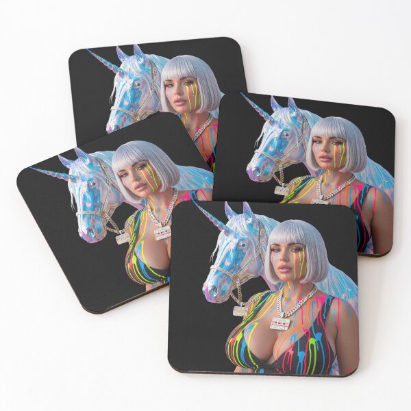 Item preview, Neon Unicorn Cassette Queen | Retro 80s designed and sold by WHITE FLAME PRINTS.