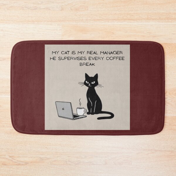 Item preview, My cat is my real manager. He supervises every coffee break. designed and sold by Studio Yvonne .