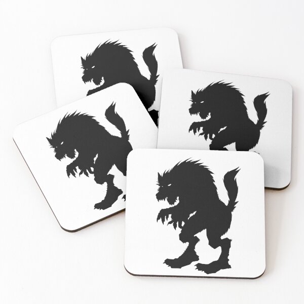 Item preview, Shadow of a werewolf black and white drawing! Guaranteed AI-free designed and sold by fifou96.