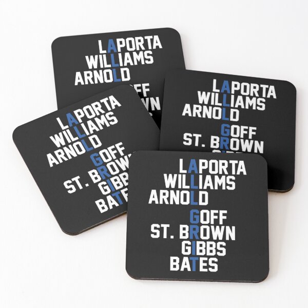 Item preview, Detroit Lions LaPorta Gibbs Goff St. Brown Williams Bates - Detroit designed and sold by nhaqnvenv.
