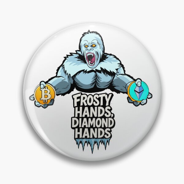 Item preview, Frosty Diamond Hands – Crypto Ice Warrior Design designed and sold by BitCrop.