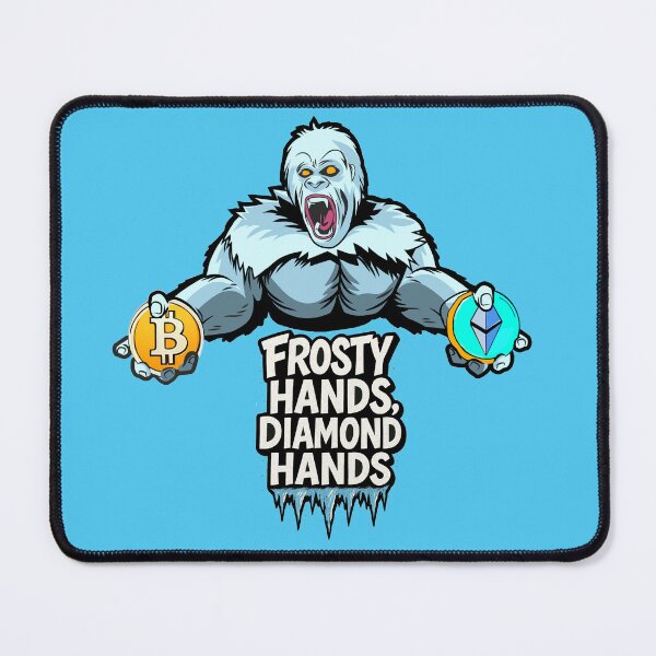 Item preview, Frosty Diamond Hands – Crypto Ice Warrior Design designed and sold by BitCrop.