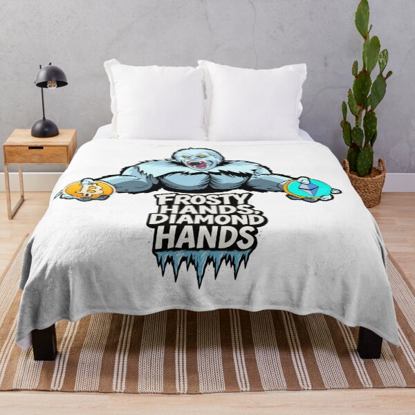 Item preview, Frosty Diamond Hands – Crypto Ice Warrior Design designed and sold by BitCrop.