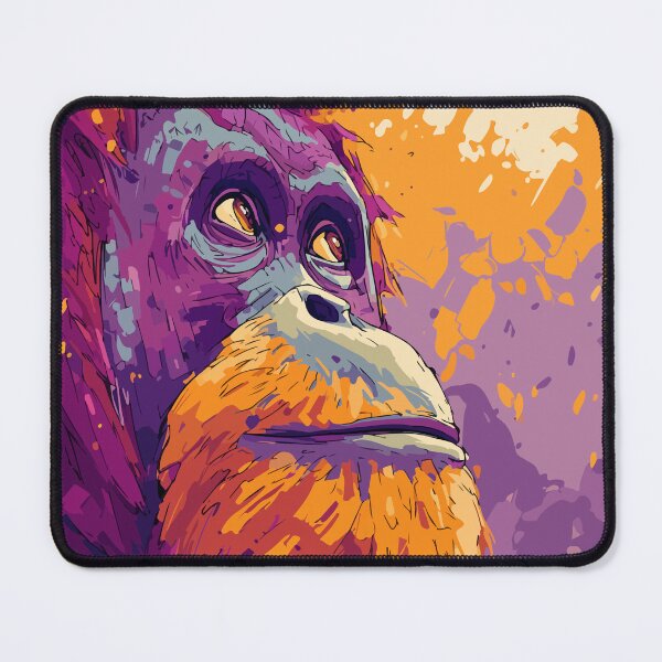 Item preview, Colorful Orangutan Portrait – Vibrant Wildlife Art designed and sold by Moss and Moon Studio.