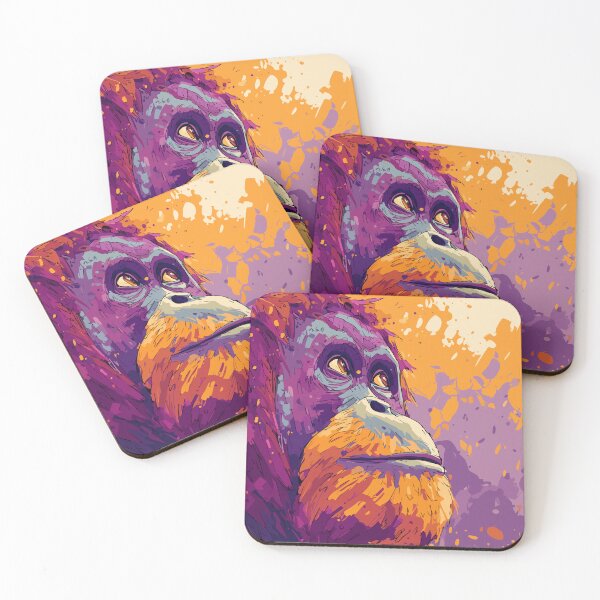 Item preview, Colorful Orangutan Portrait – Vibrant Wildlife Art designed and sold by Moss and Moon Studio.