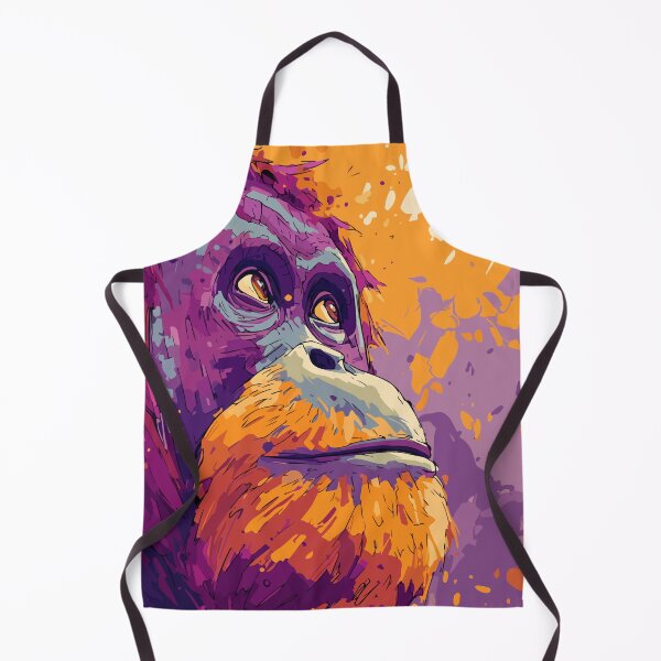 Item preview, Colorful Orangutan Portrait – Vibrant Wildlife Art designed and sold by Moss and Moon Studio.