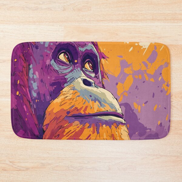 Item preview, Colorful Orangutan Portrait – Vibrant Wildlife Art designed and sold by Moss and Moon Studio.