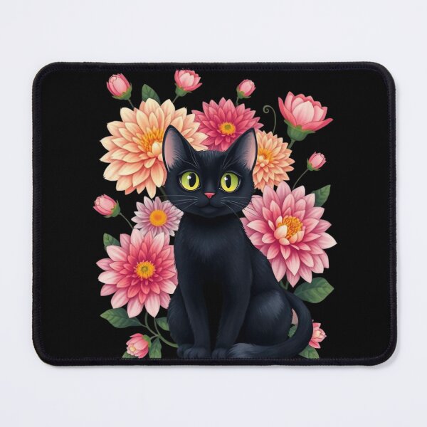 Item preview, Black cat with flowers n.11 designed and sold by Filotecnia.