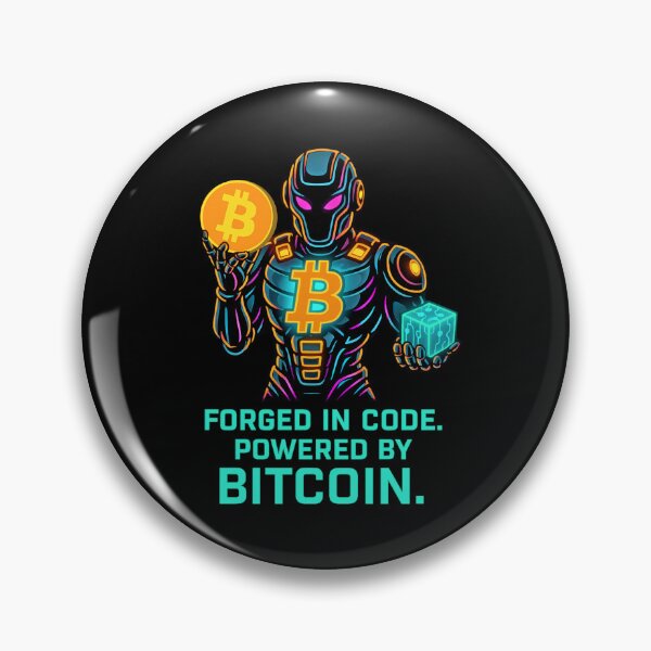 Item preview, Forged in Code – Crypto Robot Warrior Design designed and sold by BitCrop.