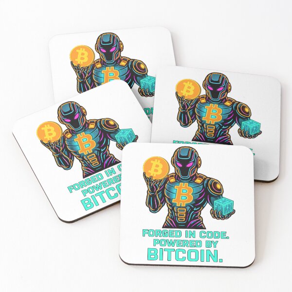 Item preview, Forged in Code – Crypto Robot Warrior Design designed and sold by BitCrop.