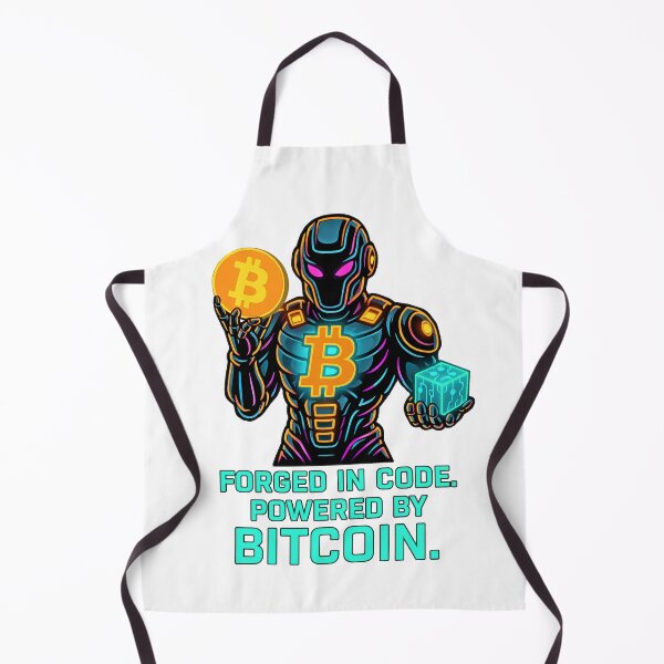 Item preview, Forged in Code – Crypto Robot Warrior Design designed and sold by BitCrop.