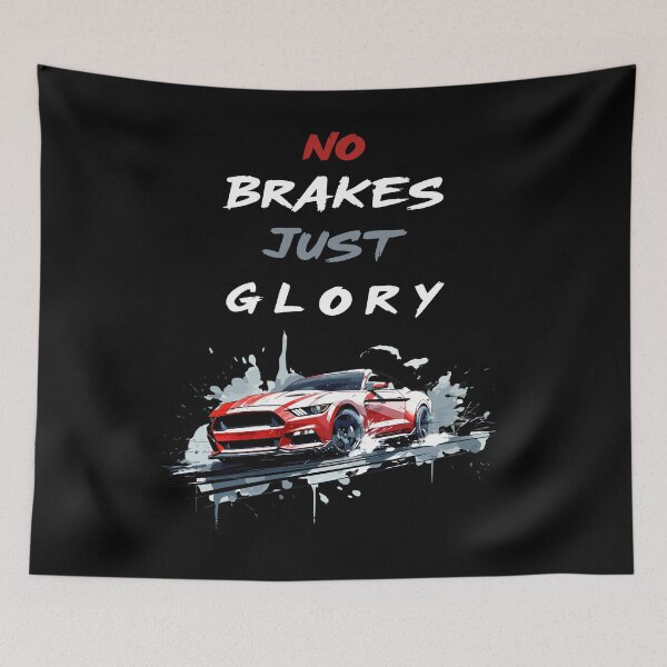Item preview, Speedway Slammer – No Brakes, Just Glory Car Racing Tee designed and sold by WonderMix.
