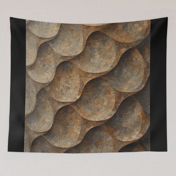 Item preview, Curved Mosaic Tile Pattern: Earthy Geometry designed and sold by Virtuals1.