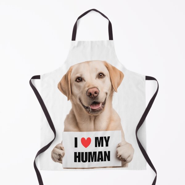 Item preview, Cute Labrador with Signboard I love my Human  designed and sold by LazyOwlStore.